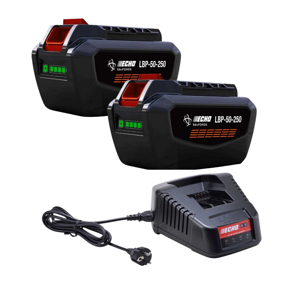 Kit batteria Echo 56eForce 2 batterie 252 Wh e caricabatterie
