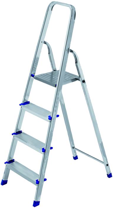 Scala in alluminio Vigor Ercole 4 gradini piano h 84 cm
