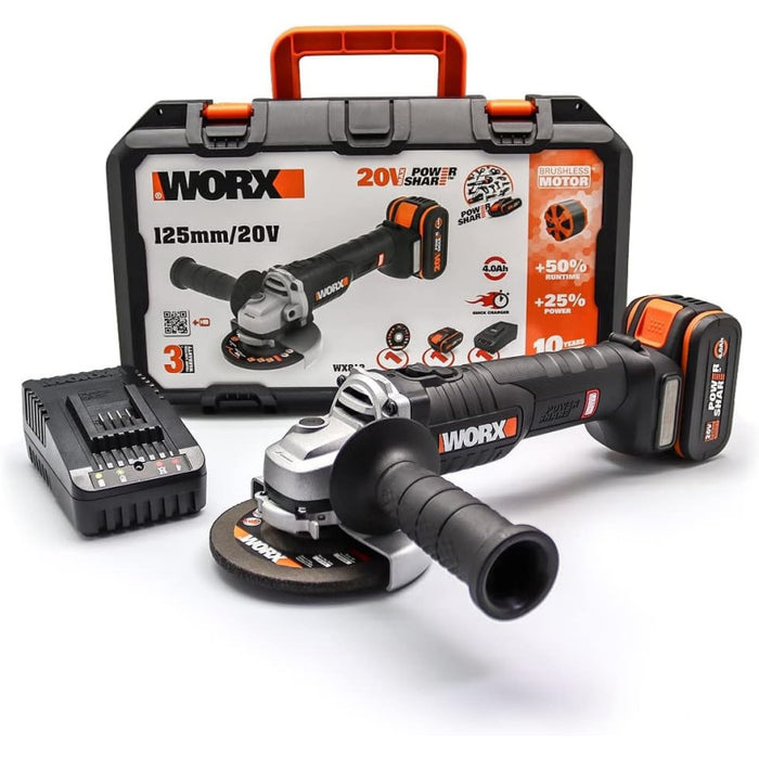Smerigliatrice angolare Worx WX812 a batteria 20V ø 125mm-brushless