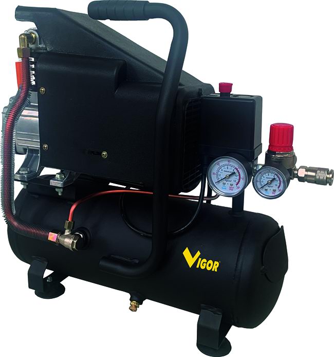 Compressore elettrico Vigor VCA-9L 750 W serbatoio da 9 l