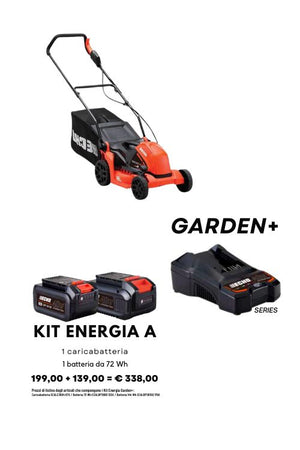RASAERBA DLM-310/35P + KIT ENERGIA A (CARICA BATTERIA E  1 BATTERIE 72 Wh)