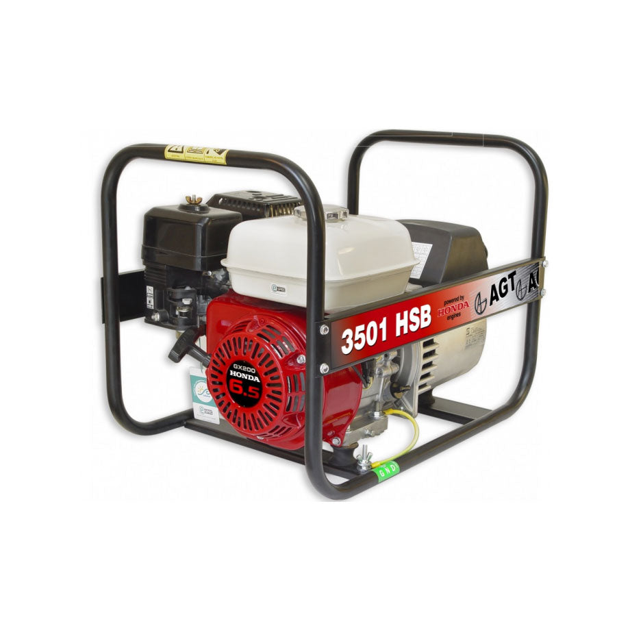 Generatore a benzina AGT 3501 HSB SE 3 kVA monofase Honda