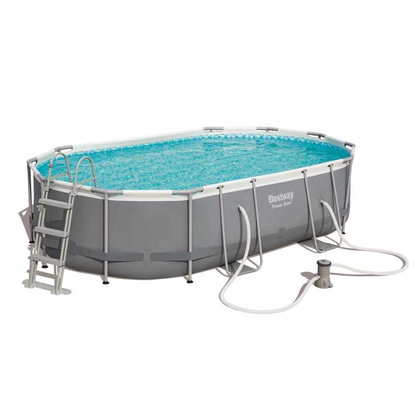 Piscina fuori terra ovale Bestway Power Steel 488x305x107