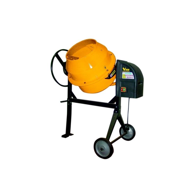 Betoniera elettrica Vigor 130 laterale vasca 125 litri