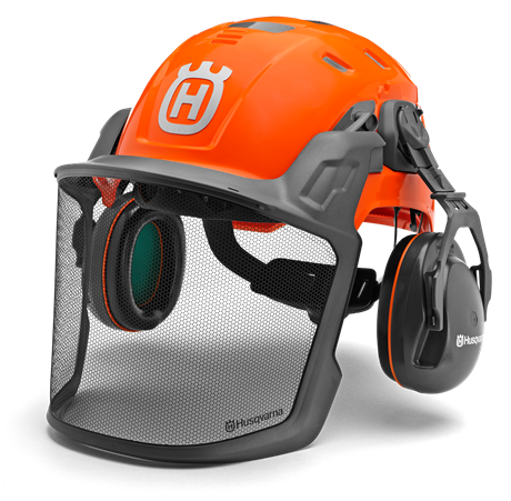 Elmetto forestale Husqvarna Technical con visiera e cuffie