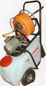 Carriola irroratrice elettrica ME05 con avvolgitubo