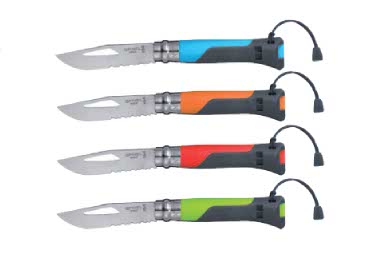 Coltello Opinel N°08 Outdoor lama inox 8,5 cm con fischietto