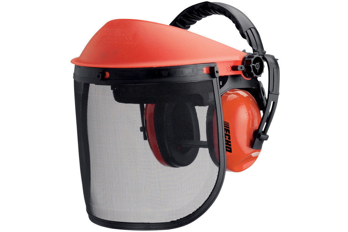 Visiera protettiva Echo con cuffie antirumore regolabili