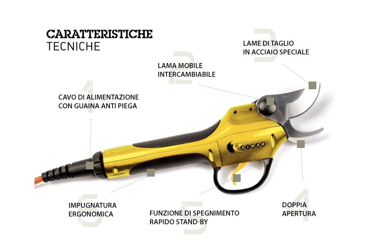Forbice da potatura a batteria Volpi Kaiman KE90 36 V